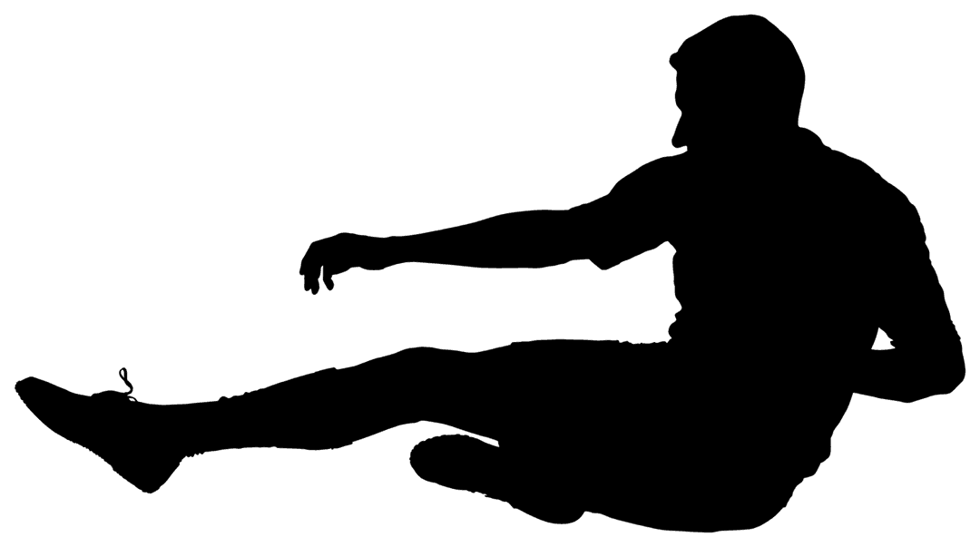 Transparent Outline of Man Rising from Ground in PNG