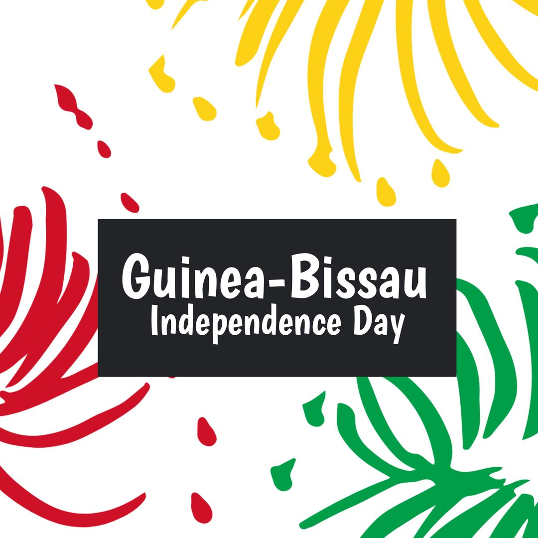 Guinea-Bissau Independence Day Abstract Floral Banner Design