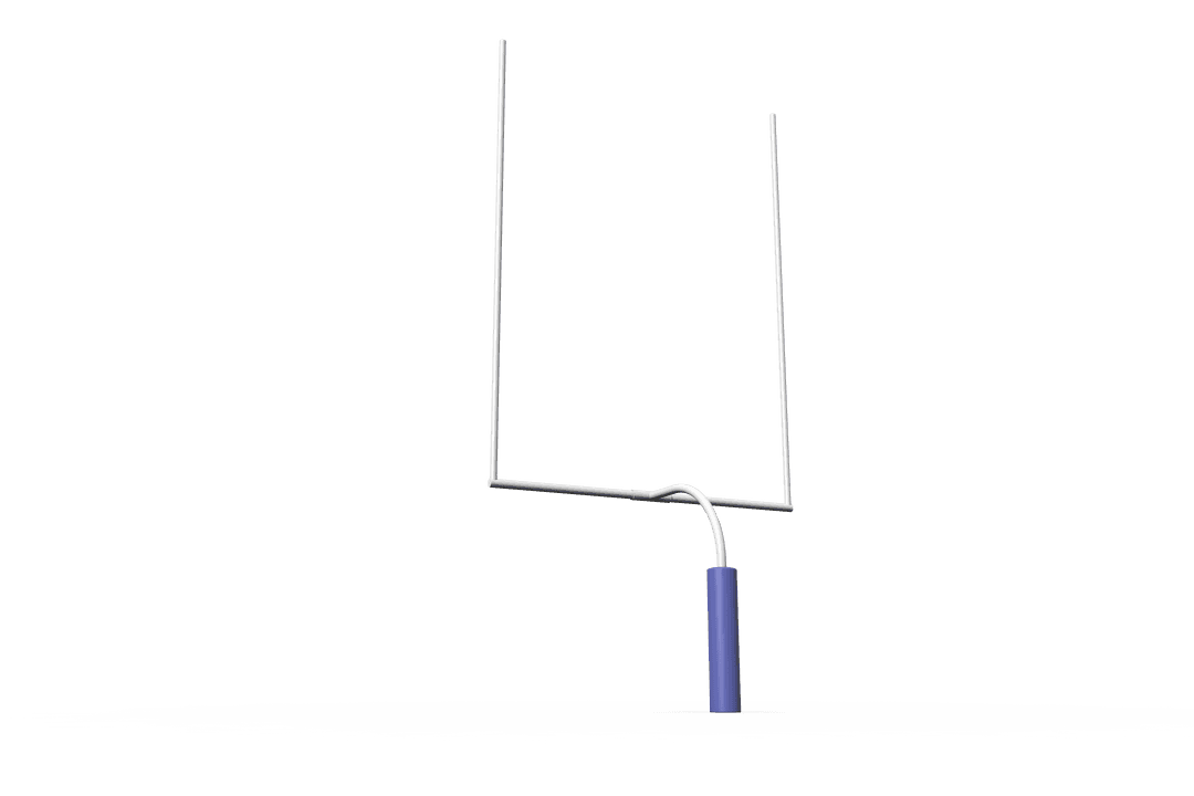 Transparent Rugby Goal Post on White Background Illustration