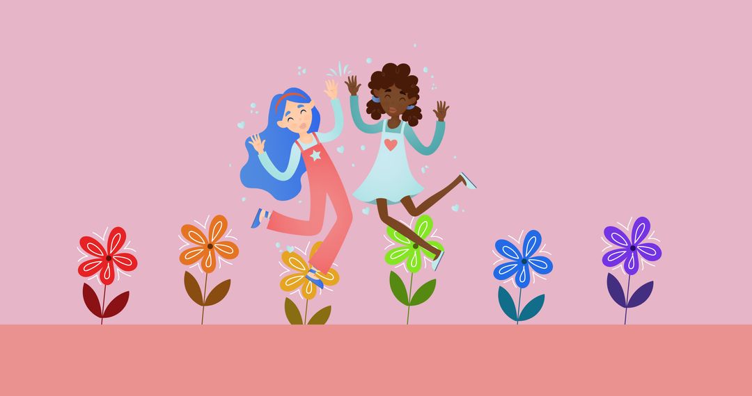 Joyful Imagination Celebration with Flowers and Friends