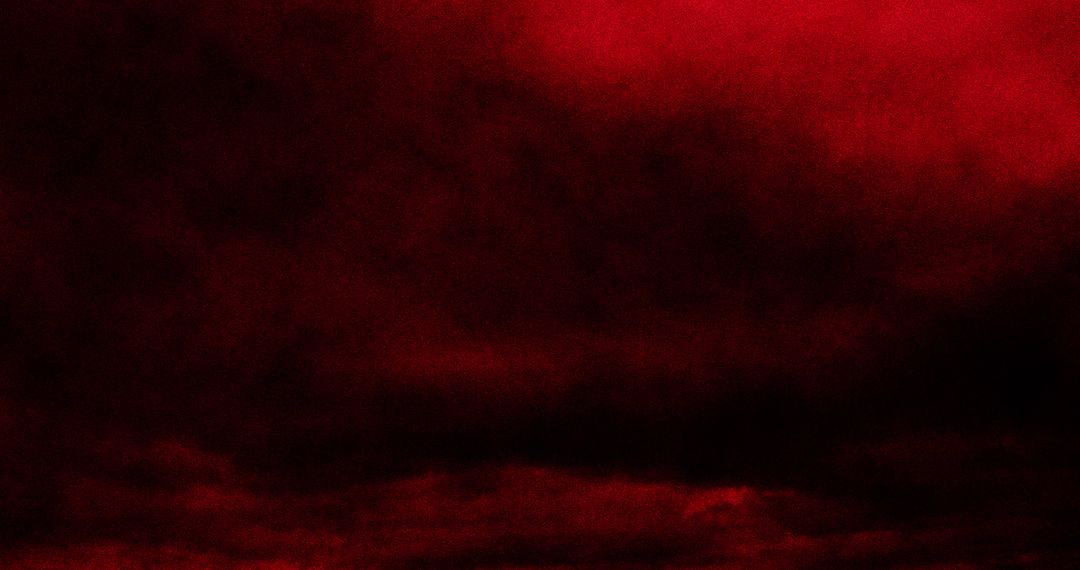 Red Thunderous Sky Creating Eerie Halloween Atmosphere