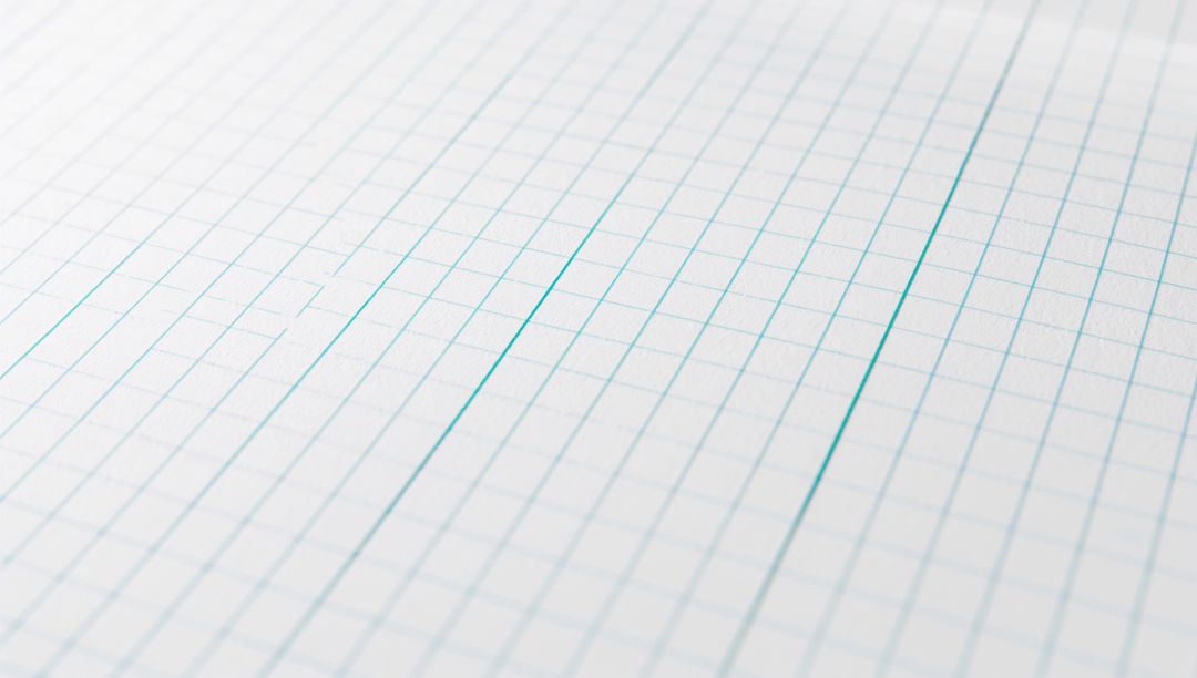 Displaying Diagonal Graph Paper with Three Teal Marker Strokes, Closeup Grid Texture