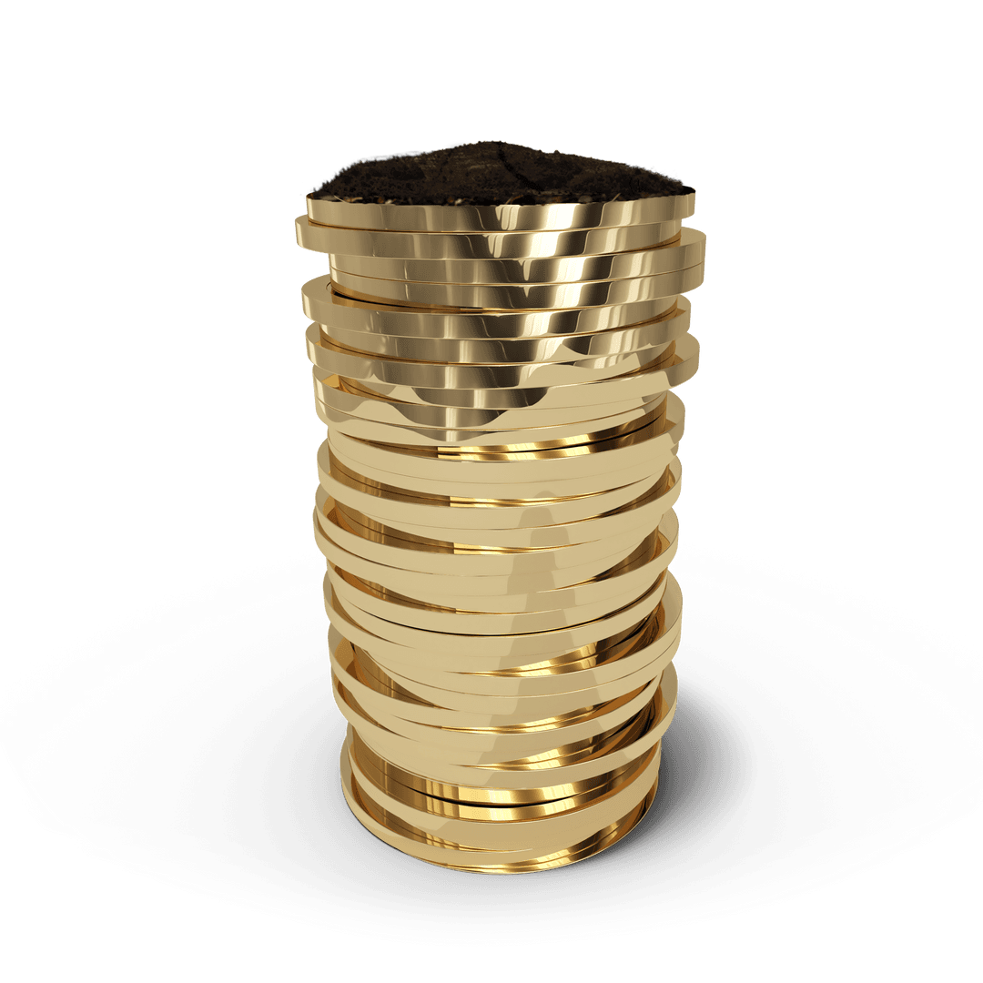 stack of shiny gold coins on transparent background for finance projects - Download Free Stock Images Pikwizard.com