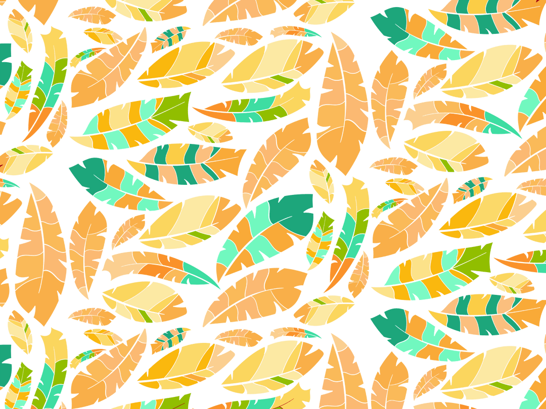 Colorful transparent leaves pattern with abstract design