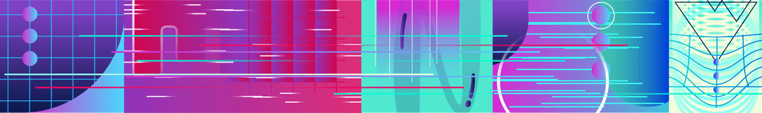 Abstract Multicolor Geometric Overlay in Transparent Digital Design