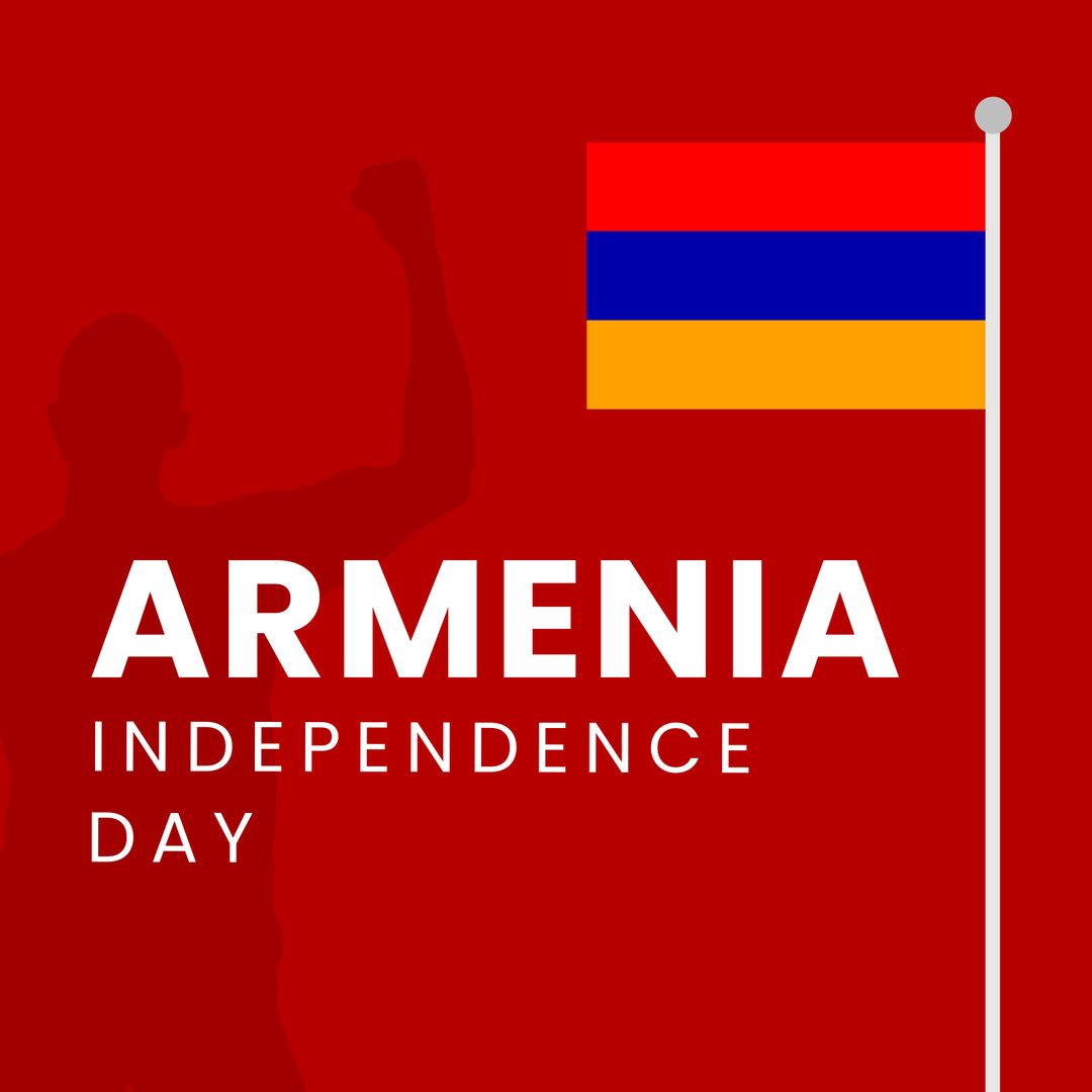 Armenia Independence Day Celebration with National Flag