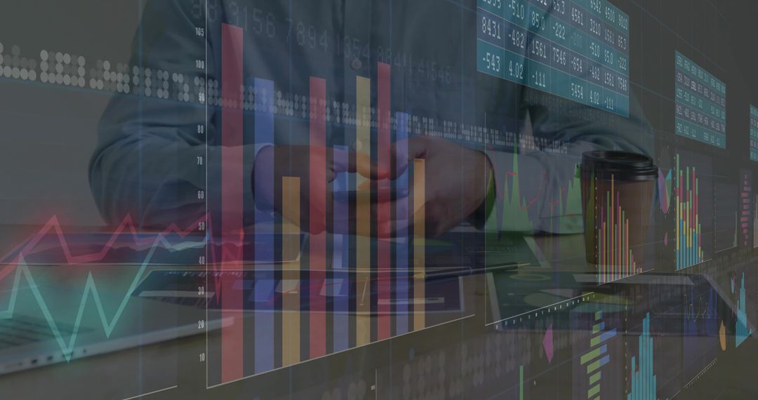 Financial Analyst Examining Stock Data on Smartphone