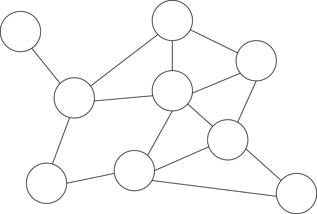 Abstract Network Connections on Transparent Background