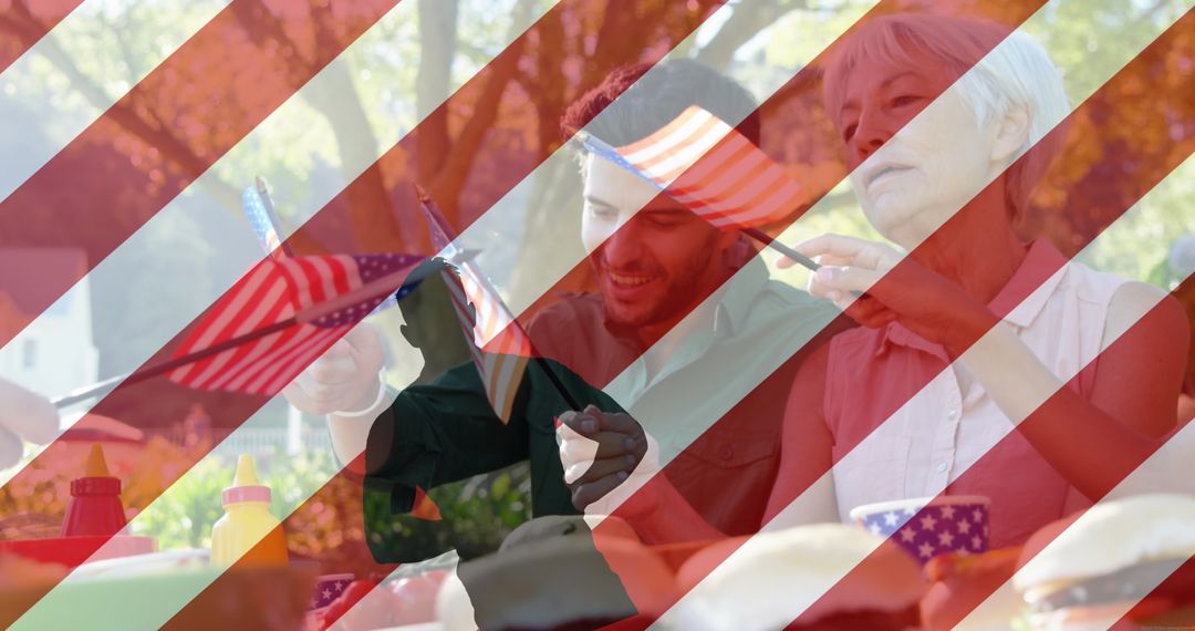 American Patriotic Celebration Concept with Overlay Effect