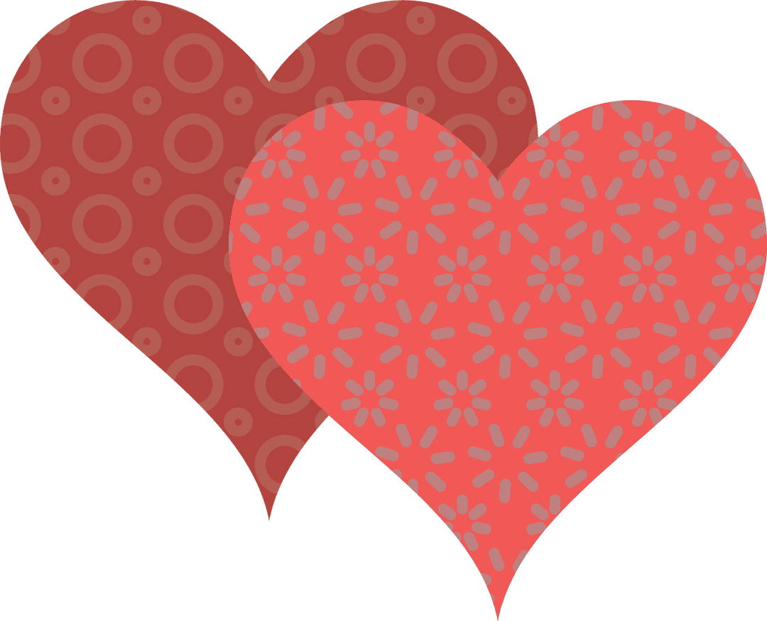 Transparent PNG Vector Hearts with Patterns