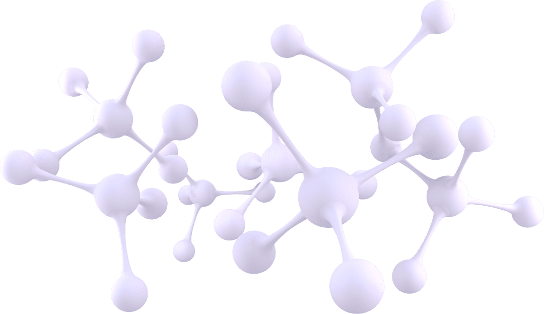 Transparent Molecule Structures on White Background, Abstract Chemistry Concept