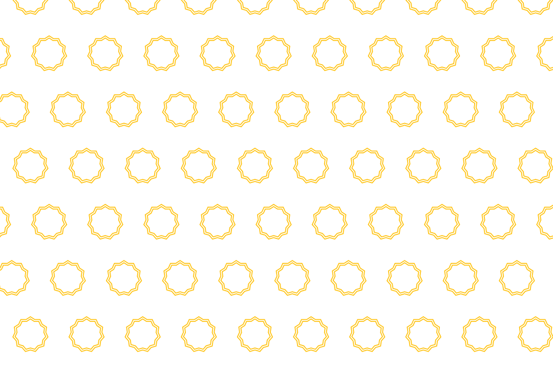 Seamless Pattern of Yellow Geometric Circles on Transparent Background