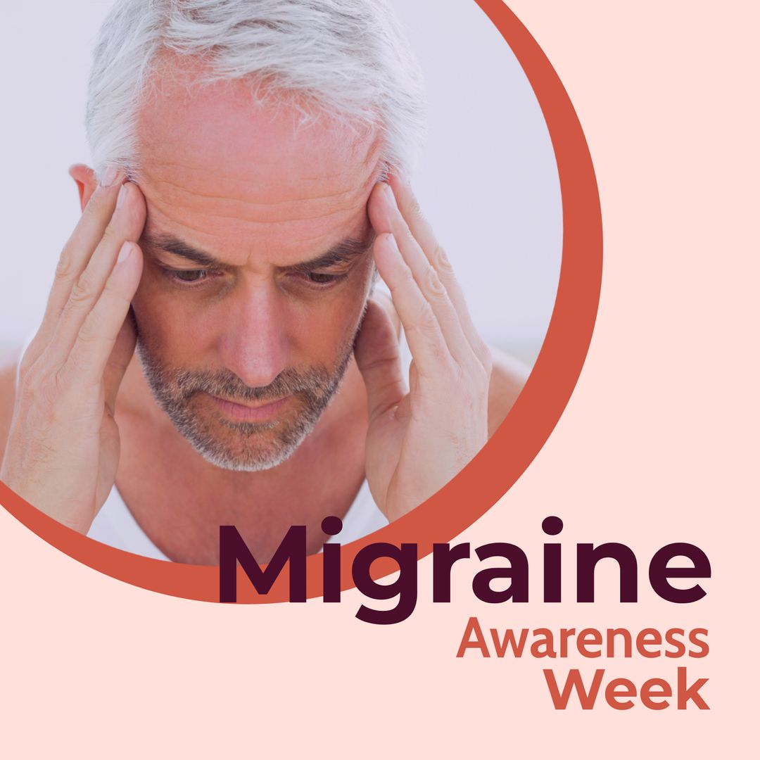 Senior Man with Migraine Highlighted During Migraine Awareness Week - Download Free Stock Templates Pikwizard.com