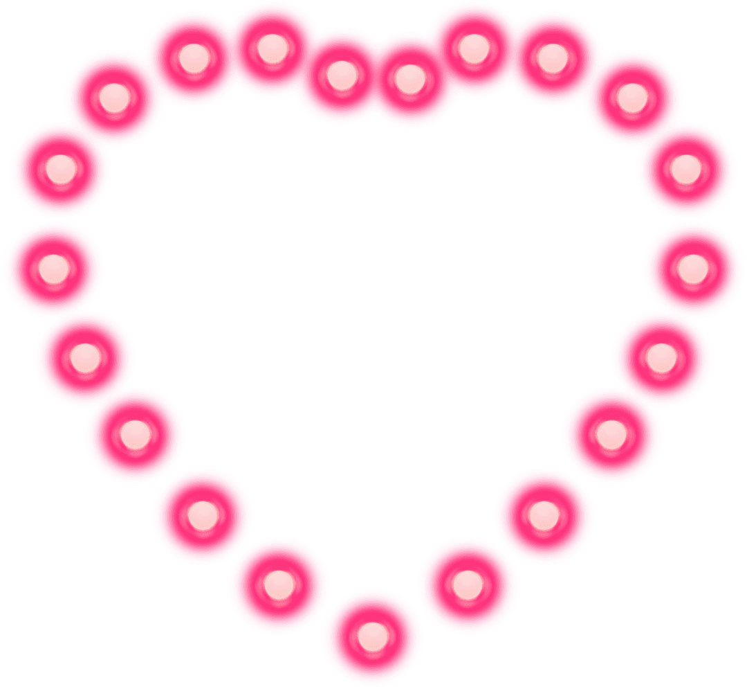 Digital Transparent Pink Heart with Copy Space Illustration