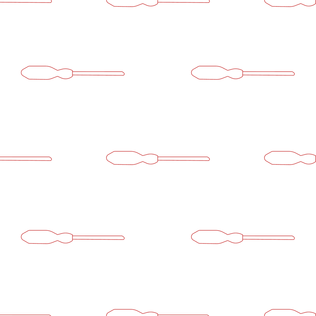 Transparent Red Outline Screwdriver Pattern for Modern Backgrounds
