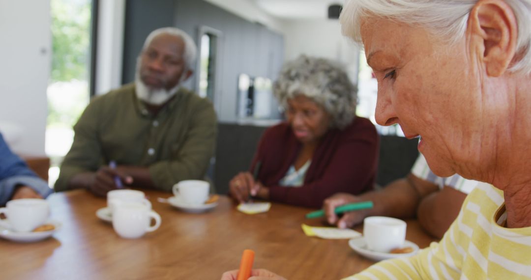 Seniors Participating in Group Activity at Retirement Home - Free Images, Stock Photos and Pictures on Pikwizard.com