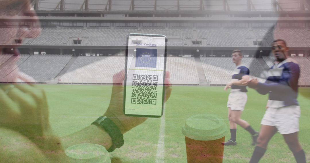 Digital Vaccination Passport in Stadium Environment Concept