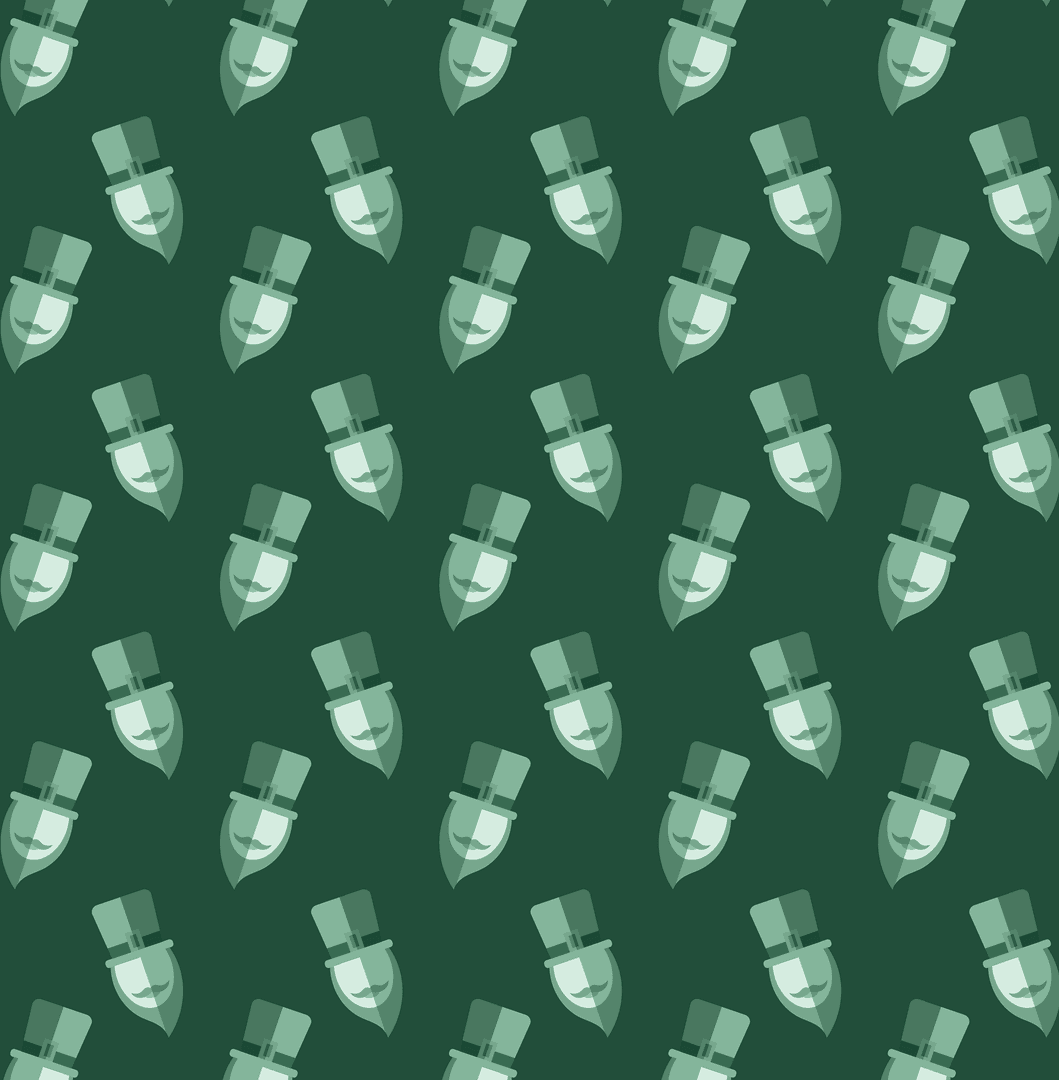 Transparent Leprechaun Pattern for St. Patrick's Day Decorations