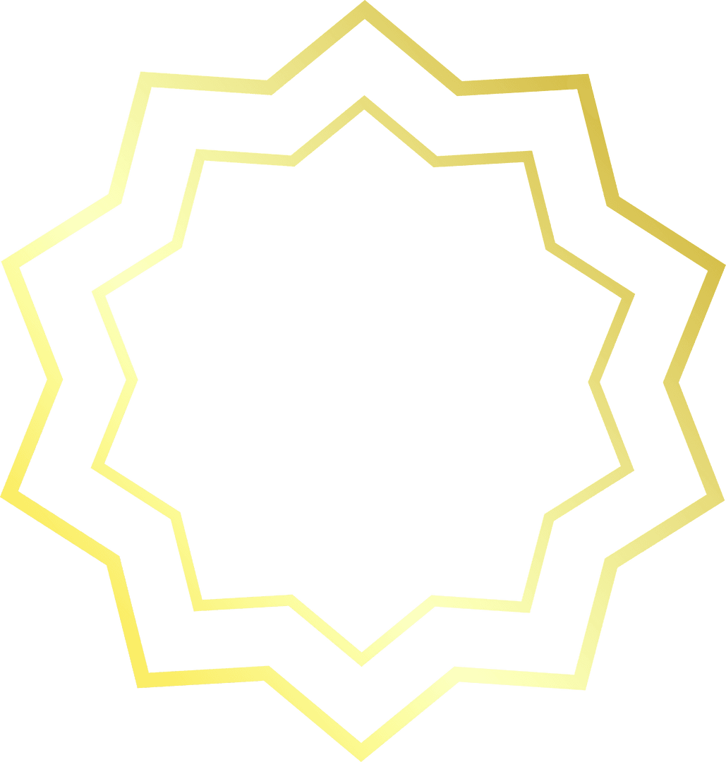 Elegant Transparent Golden Star Geometry Design