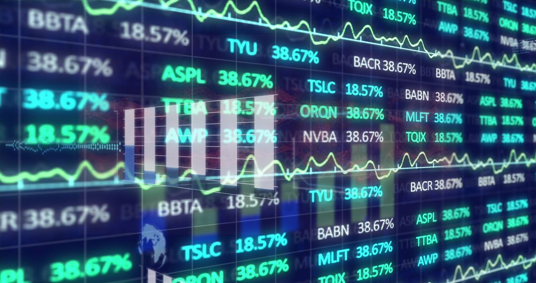 Dynamic Stock Market Data with Interactive Tickers and Digital Graphs