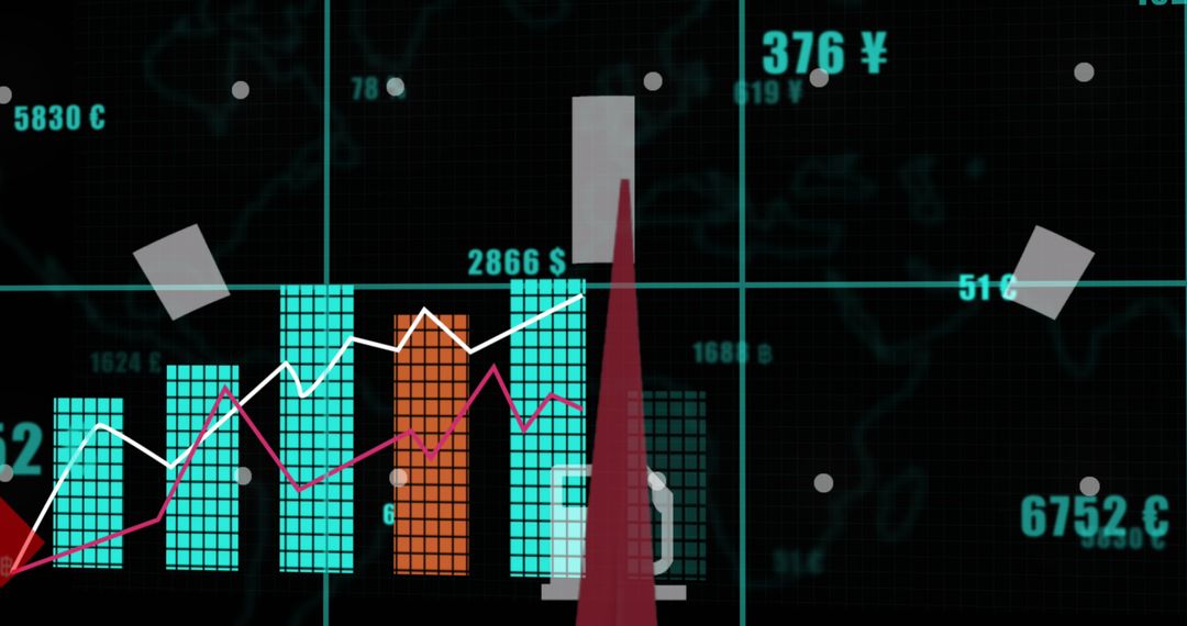 Digital Interface with Financial Data Projections