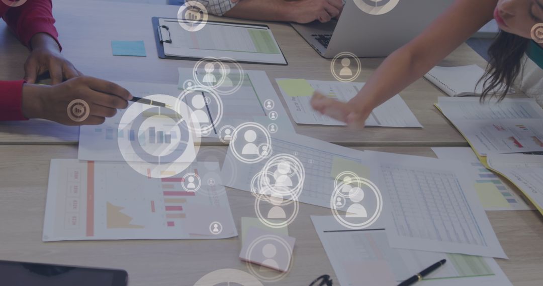 Collaborative Financial Analysis in Modern Office