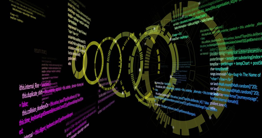 Abstract Digital Data Processing and Global Connectivity Concept
