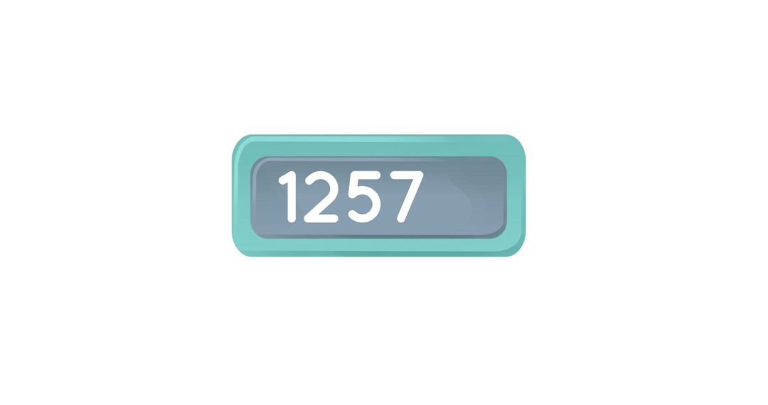 Counting Numbers Animation on White Background