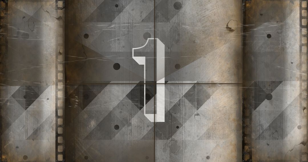 Vintage Film Countdown on Distressed Background - Free Images, Stock Photos and Pictures on Pikwizard.com