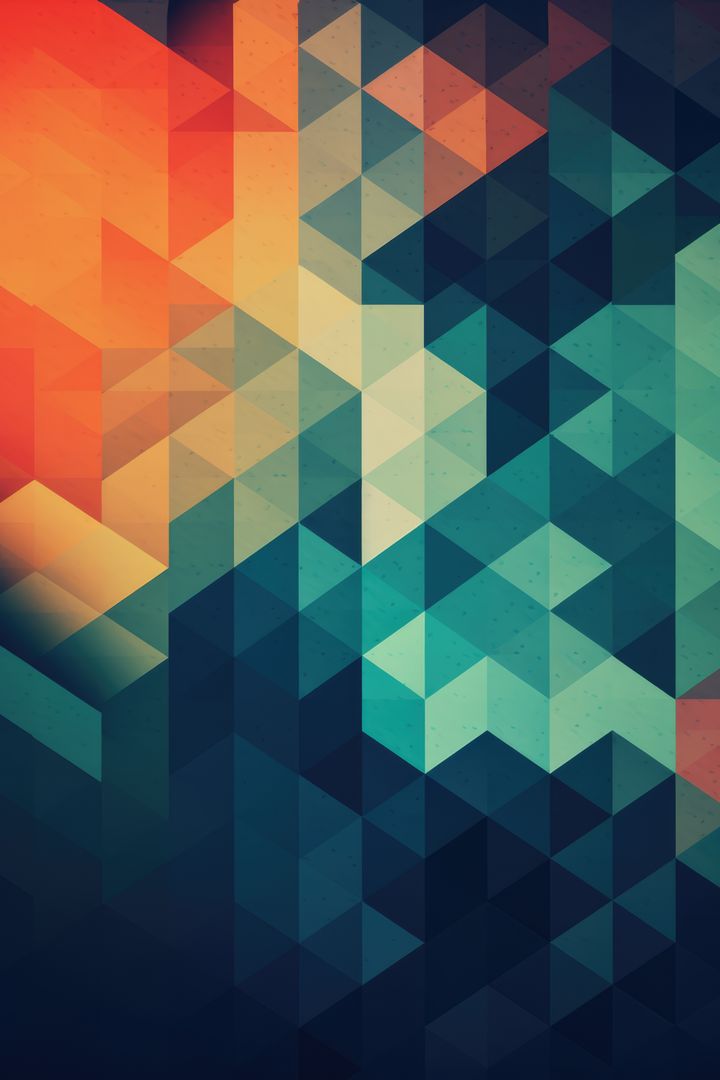 Abstract Geometric Pattern with Colorful Triangles - Free Images, Stock Photos and Pictures on Pikwizard.com