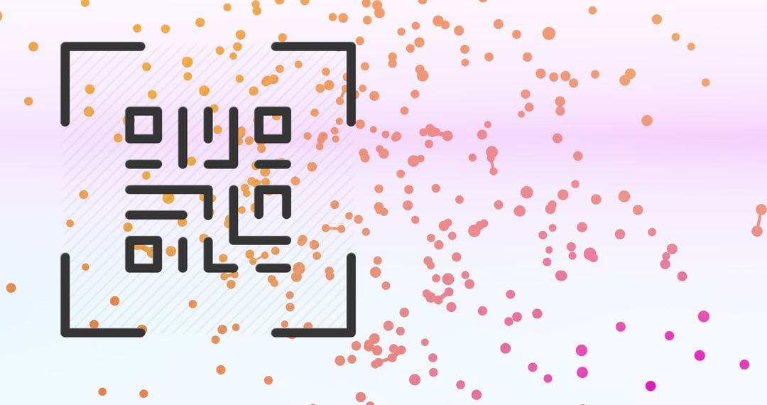 Modern QR Code with Colorful Dot Connections - Free Images, Stock Photos and Pictures on Pikwizard.com