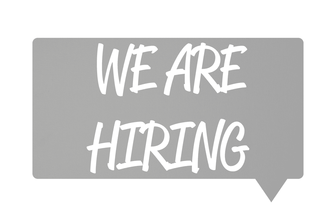 Transparent We Are Hiring Text in Speech Bubble