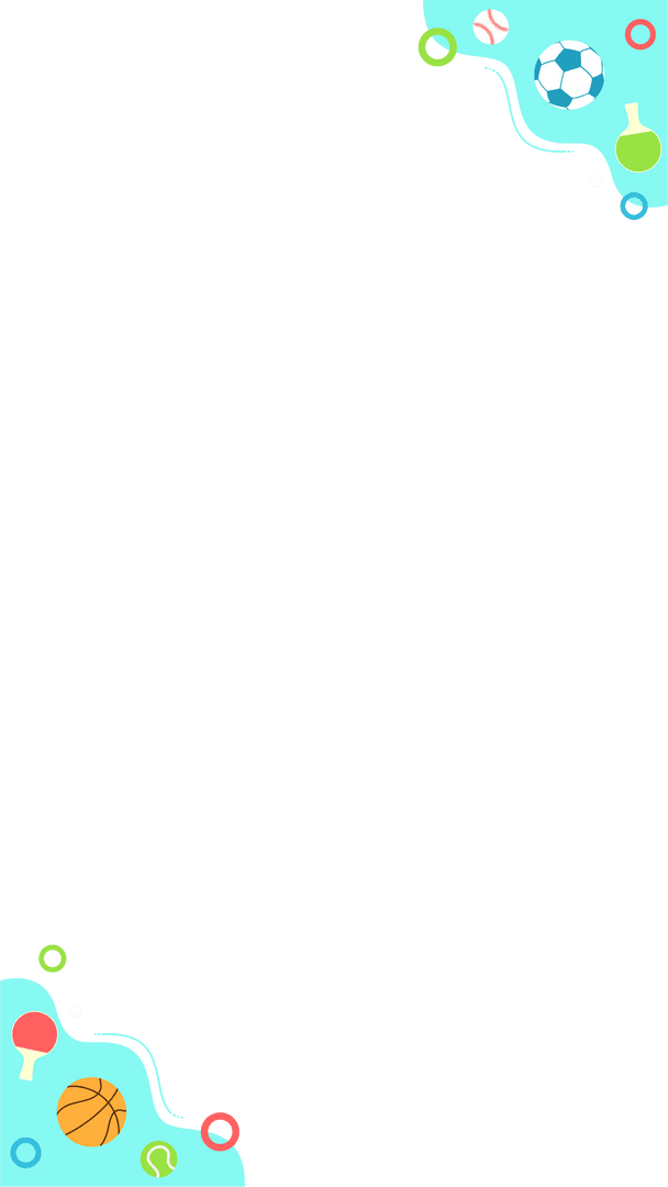 Transparent Banner Design with Sports and Science Themes