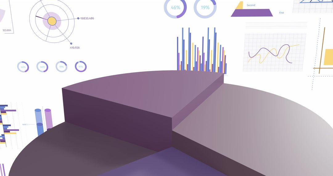 Abstract Financial Data and Stat Graphics Concept