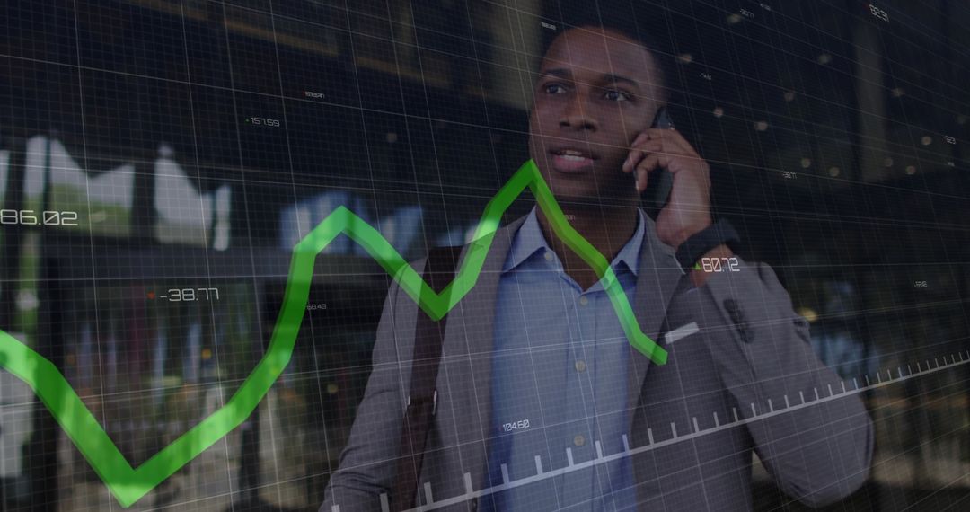 Professional Analyzing Financial Data on Smartphone