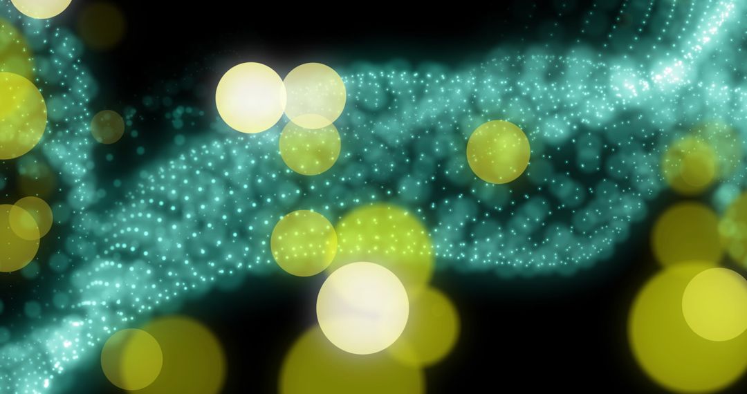 Abstract Glowing Shapes with Moving Digital Elements