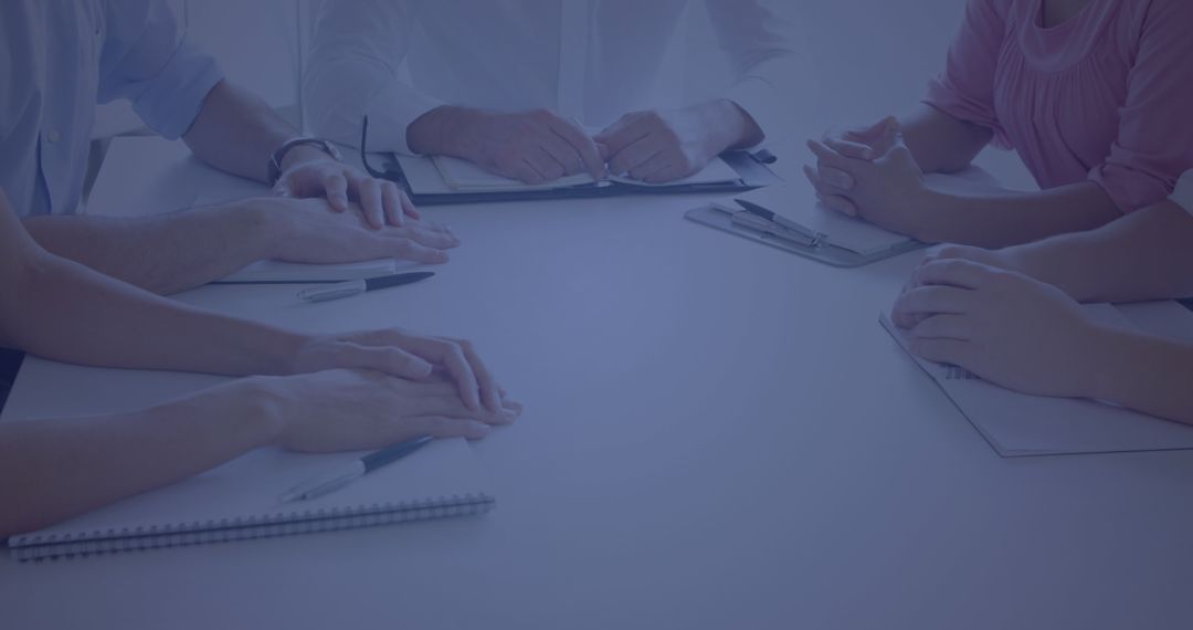 Business Meeting and Networking Concept with Digital Overlay