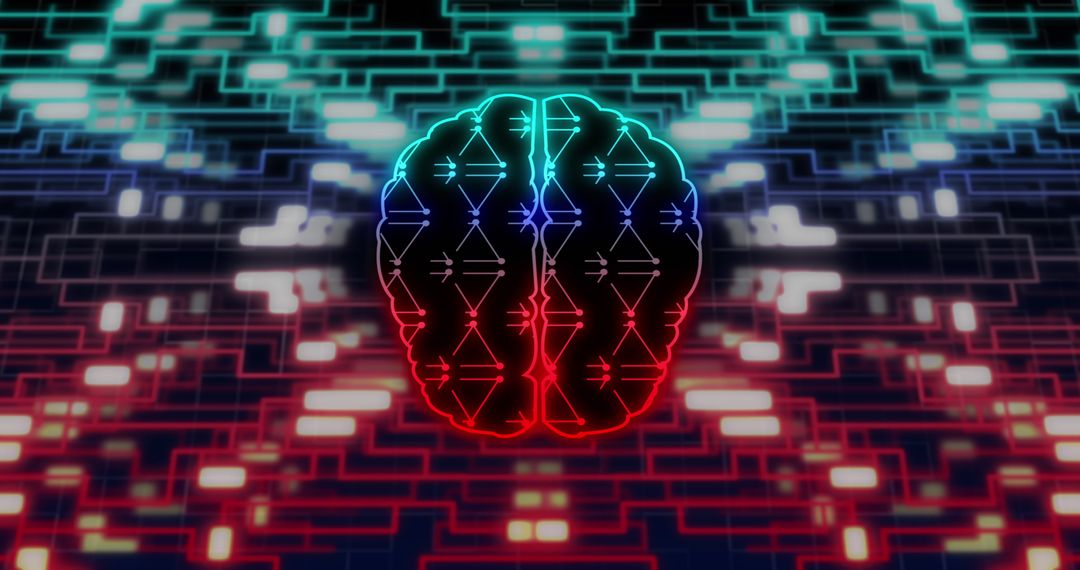 Futuristic Digital Brain Networking Abstract Technology Concept