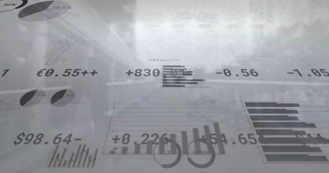 Global Finance and Data Processing Looming Over Cityscape