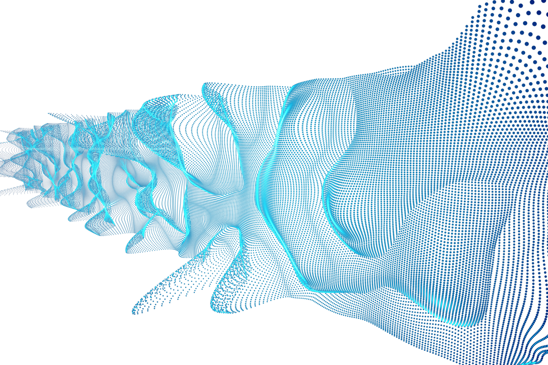 3D Blur Energy Wave Network on Transparent Background