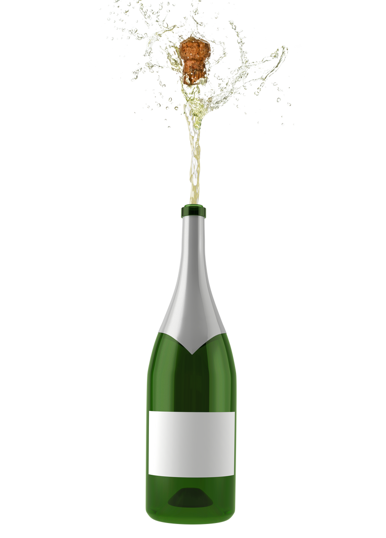 Champagne Bottle Popping with Splash on Transparent Background - Download Free Stock Images Pikwizard.com