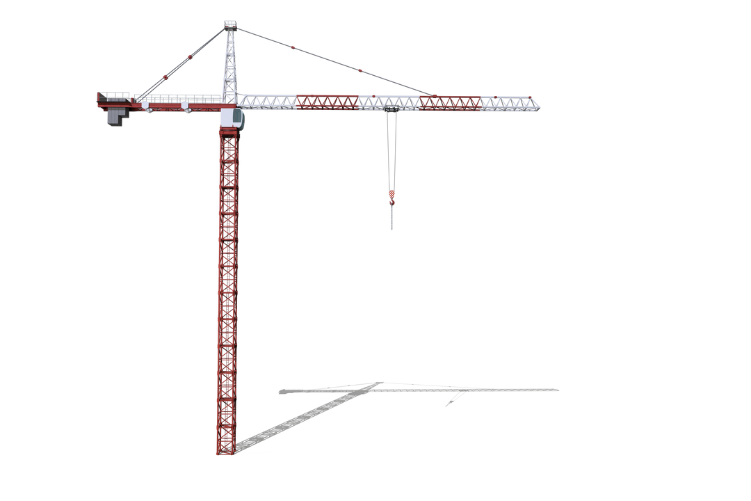 Studio Shot of Transparent Construction Crane Isolated on White Background - Download Free Stock Images Pikwizard.com