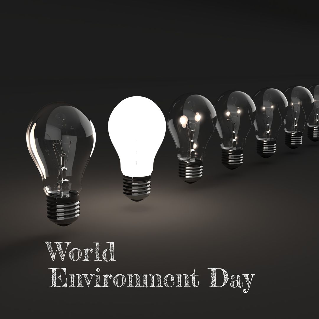 World Environment Day Bulb Sustainability Concept