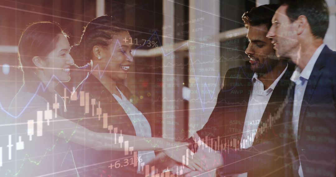 Diverse Business Team Celebrating in Modern Office Environment