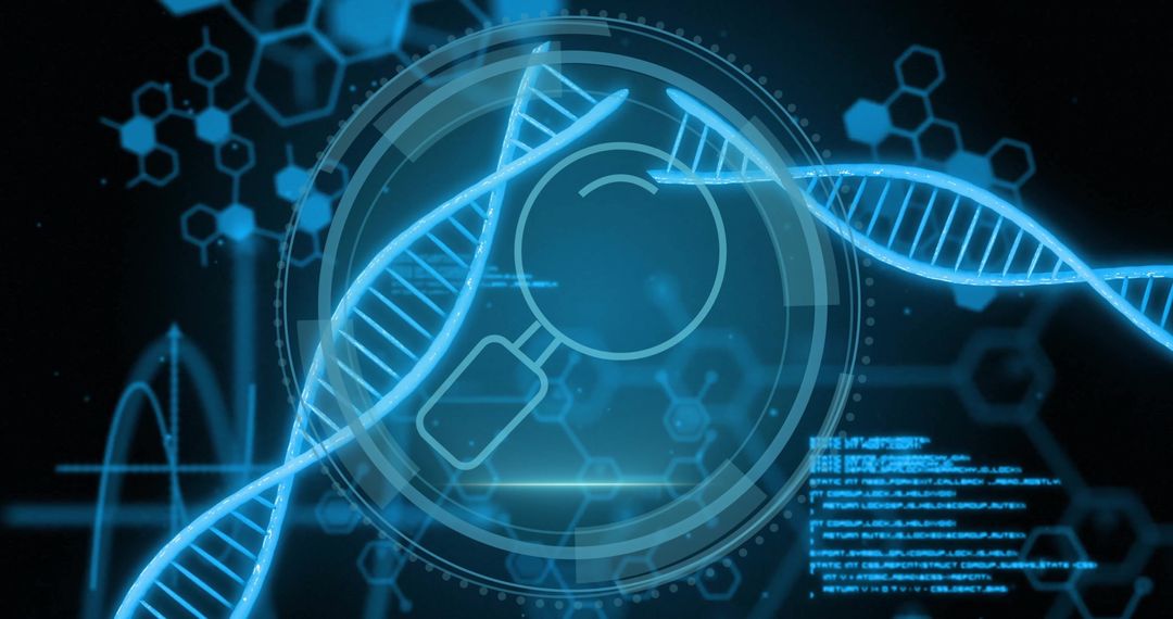 Futuristic Biotech and Genetic Code with Dynamic Digital Interface