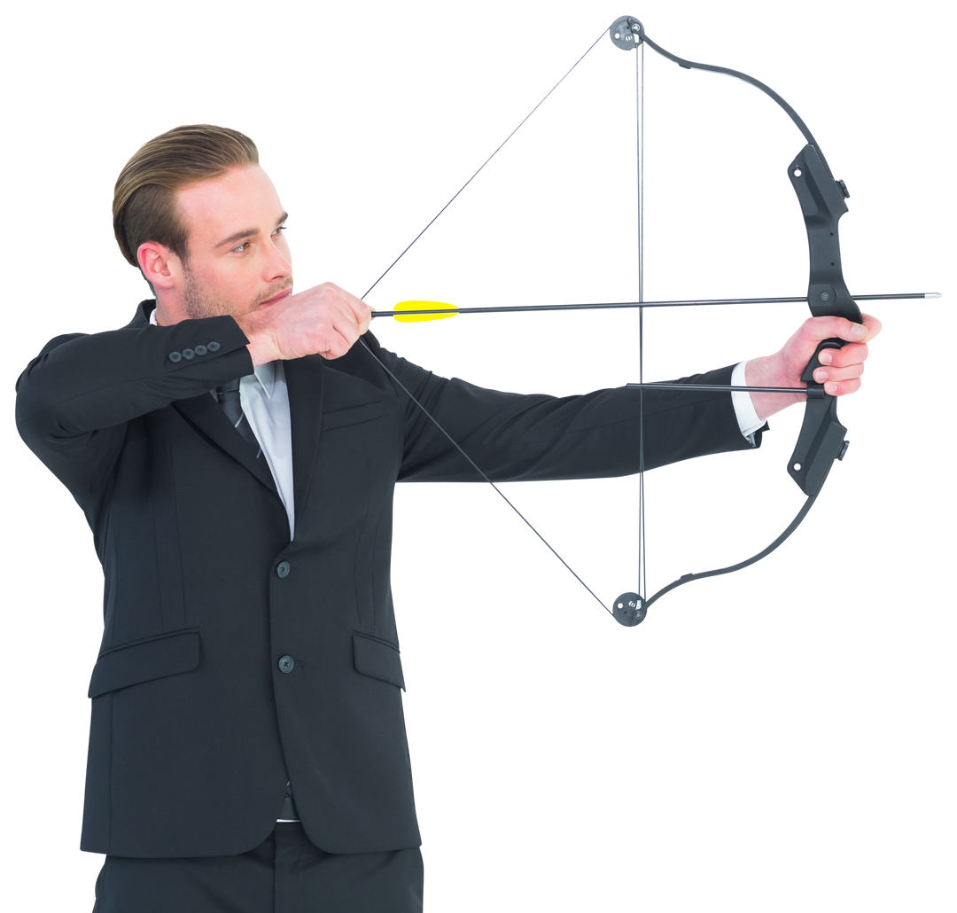 Transparent Businessman Shooting Bow and Arrow - Download Free Stock Images Pikwizard.com