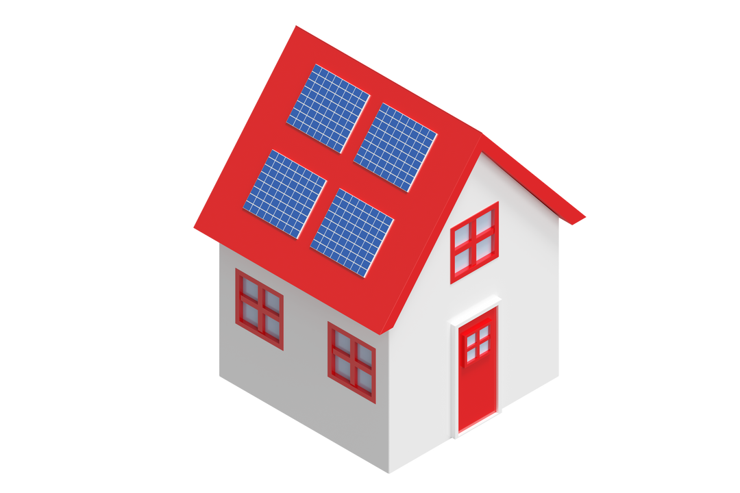 Vector Illustration of House with Solar Panels on Roof on Transparent Background - Download Free Stock Images Pikwizard.com