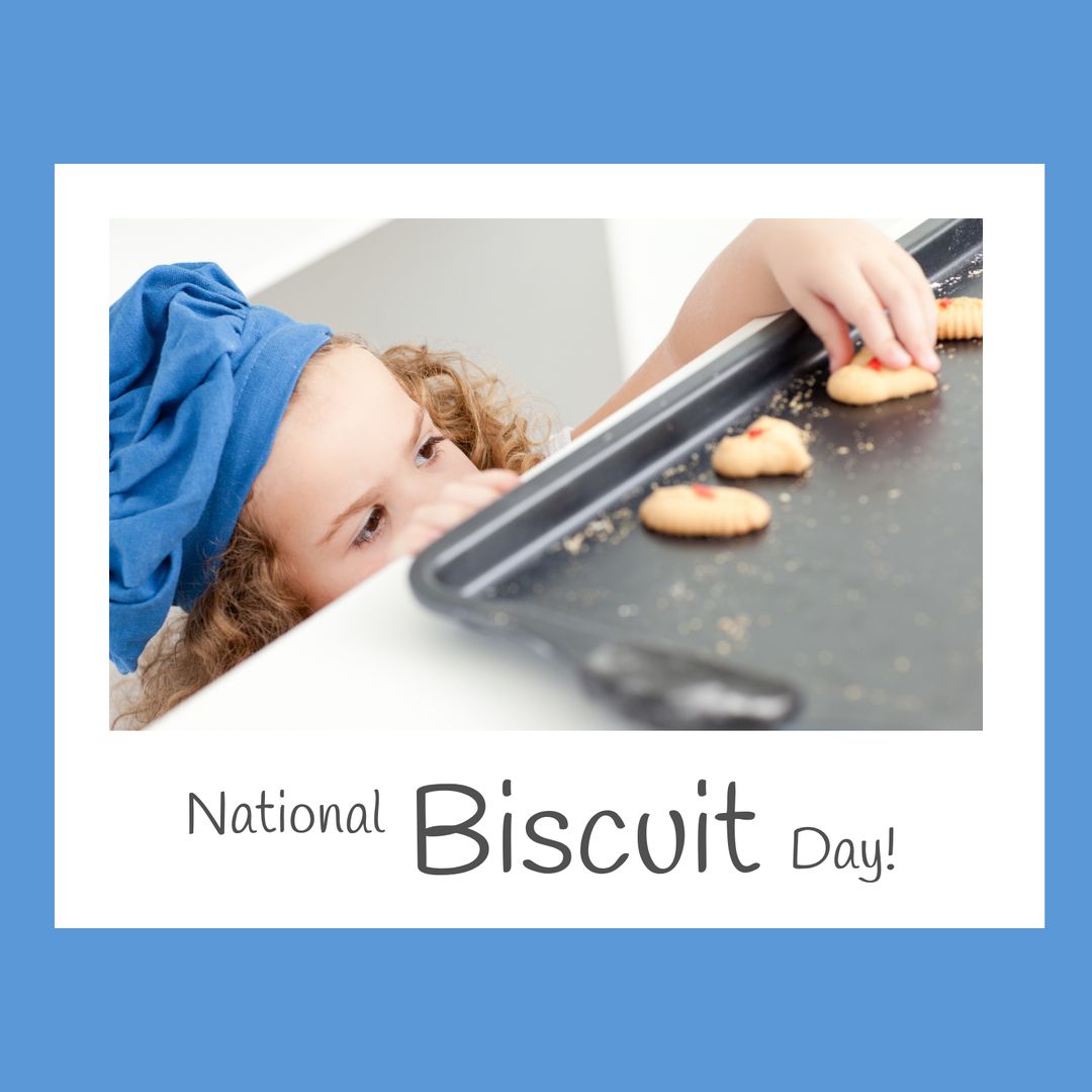 Celebrating National Biscuit Day with Young Girl Baking Cookies - Download Free Stock Templates Pikwizard.com