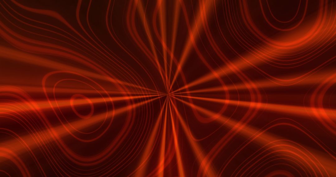Abstract Digital Lines in Red Glowing Pattern