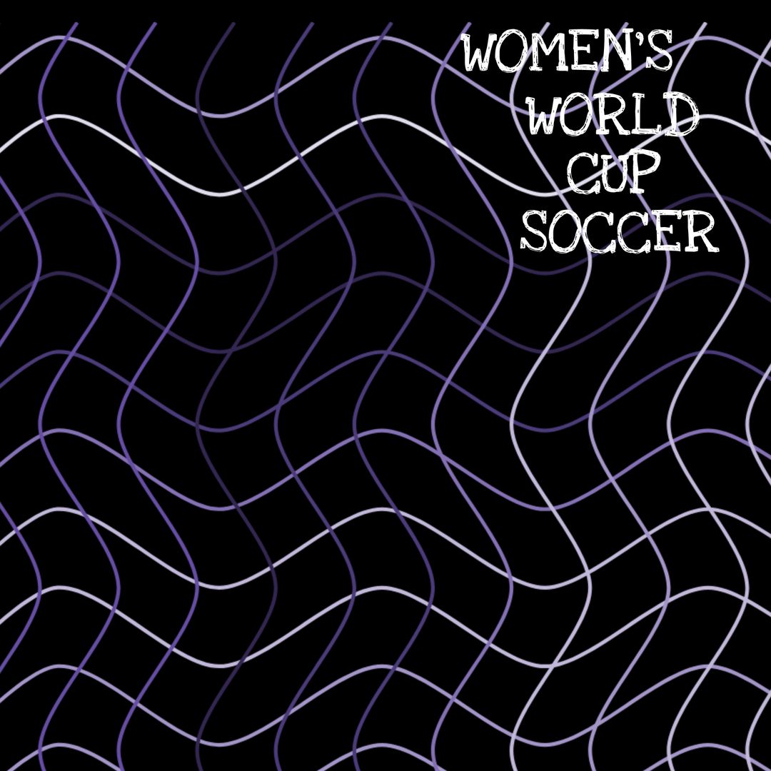 Abstract Dynamic Lines Celebrating Women's Soccer